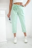 Punto trousers with decorative flower mint