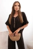 Set of blouses with pants brown