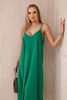 Muslino suknelė su dirželiais žalias