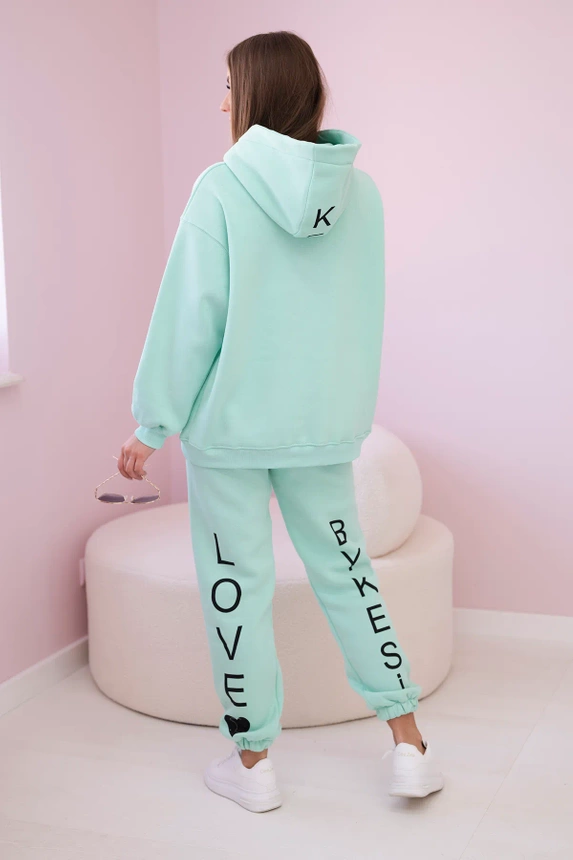 Spausdintas medvilnės rinkinys mėta