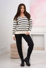 Pullover-Set Gestreiftes Sweatshirt + Hose schwarz