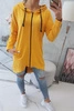 Sweatshirt with zip at the back mustard