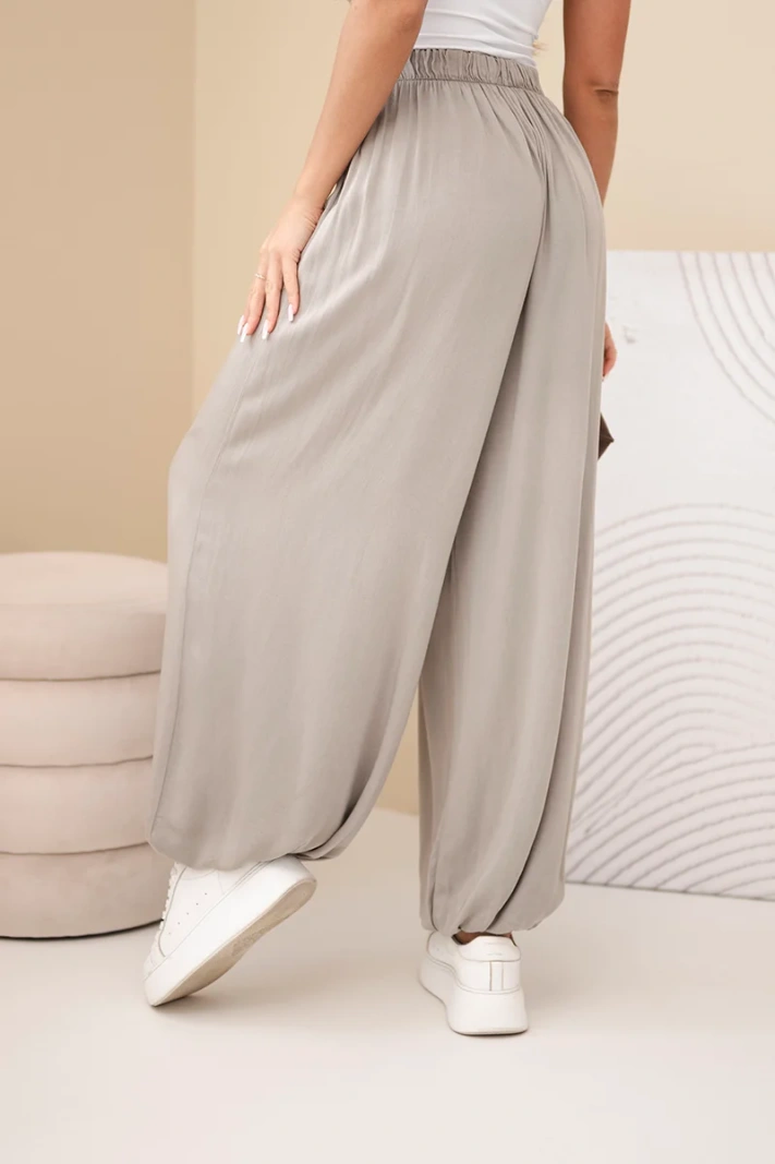 Damen-Viskosehose mit weitem Bein fango