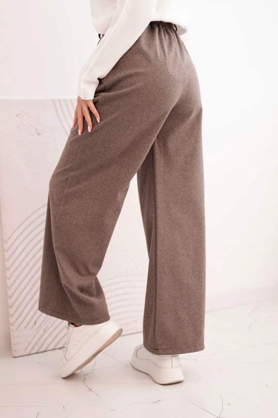 Women's wide-leg pants with a belt fango