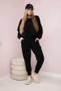 2-teiliges Set Bluse + Hose schwarz