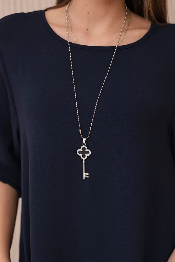 Set of blouse + pants with pendant navy blue