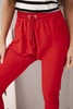 Women's sweatpants with an elastic waistband and drawstring red