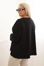 Women's Plus Size blouse with cotton, featuring a pocket and rolled sleeves kiwi