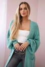 Sweater long cardigan mint