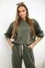 Viscose set sweatshirt + pants khaki