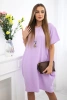 Dress with pockets and pendant light purple