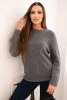 Women's sweater made of baby alpaca with long sleeves gray