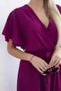 Kleid mit geschichtetem Ausschnitt Pflaume