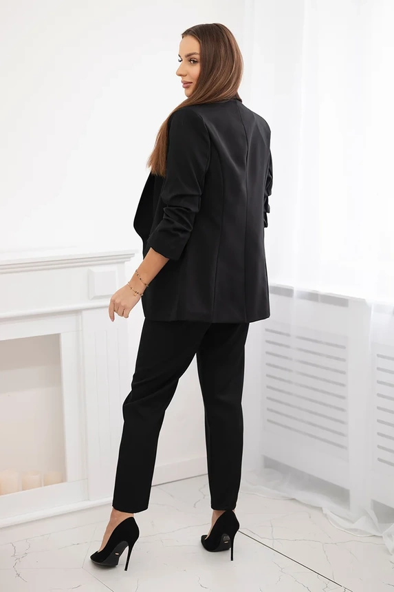 Elegantes Jackenset mit Hose schwarz