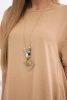Dress with pockets and pendant Camel