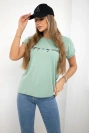 Nakupování je moje kardio tmavě mátová halenka