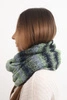 Women's soft wool blend winter wrap scarf KN20 green