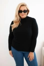 Women's Plus Size Viscose Sweater with Turtleneck black
