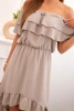 Women's off-the-shoulder dress with a longer back fango