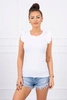 Blouse with frills white