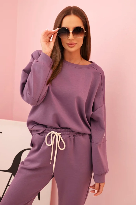 Set hoodie + pants butter purple