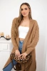 Pullover Strickjacke kariert camel