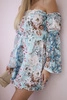 Off-the-shoulder floral dress mint