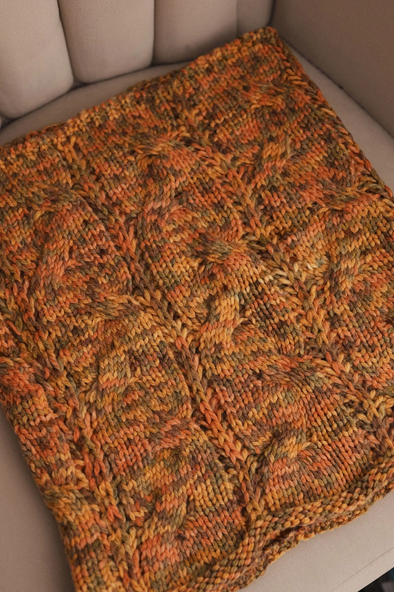 Women's soft wool winter cowl KN25 mustard