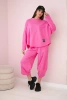 Cotton sweatshirt pants set light pink