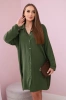 Long shirt with viscose khaki