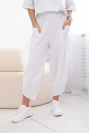Baumwollset Bluse + Hose weiß