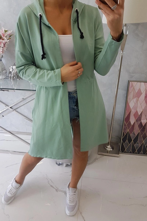 Coatee with longer back dark mint