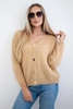 Button-down sweater camel