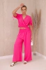 Two-piece set of trousers blouse pink