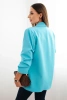 Elegant jacket with lapels gray turquoise