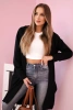 Kardigán s kapucňou oversize čierna