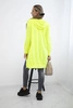 Kleid Sweatshirt mit Kapuze gelb neon