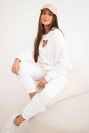 Moteriškas komplektas su širdies formos išpjova ecru