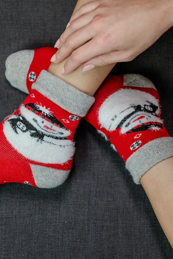 Unisex Weihnachtsstrümpfe in einer Box – 1 Paar mit einem Schneemann