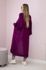 Sweater long cardigan dark purple