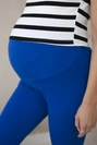 Cotton maternity pants mauve-blue