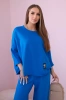 Baumwoll-Sweatshirt-Hosen-Set kornblumenblau