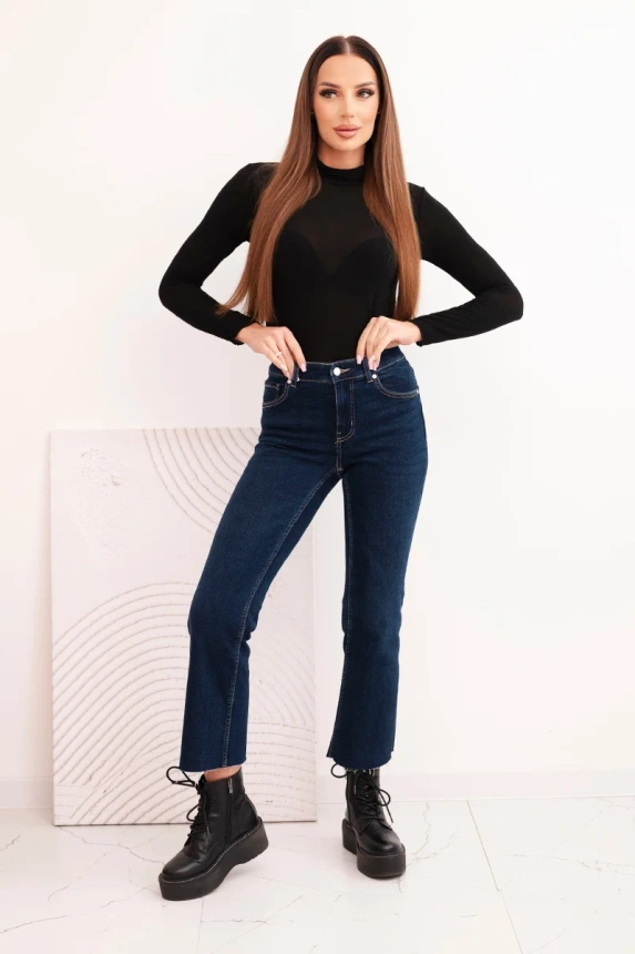 Women's turtleneck long sleeve blouse made of cashmere black