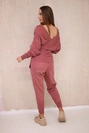 Sweater set two-piece dark pink