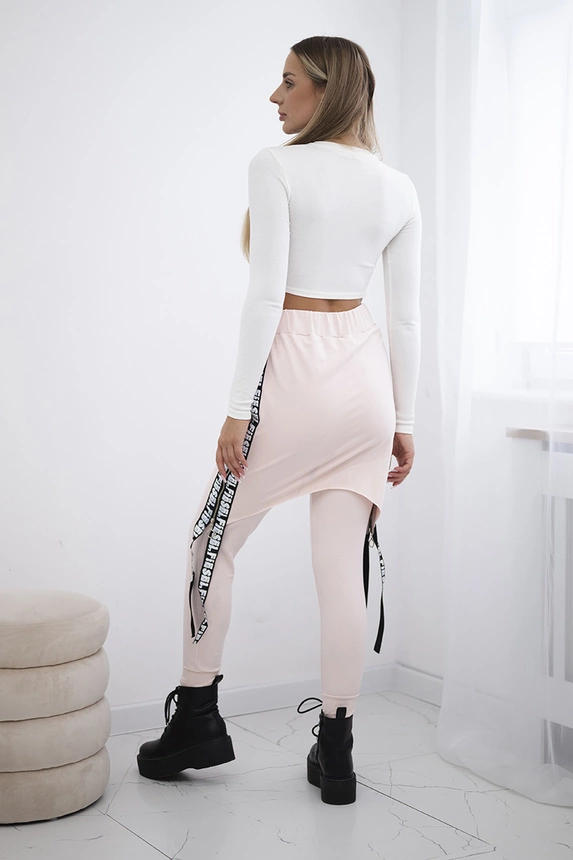 Pants/Suit with selfie lettering powdered pink