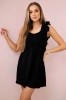 Dress with frills on the sides black