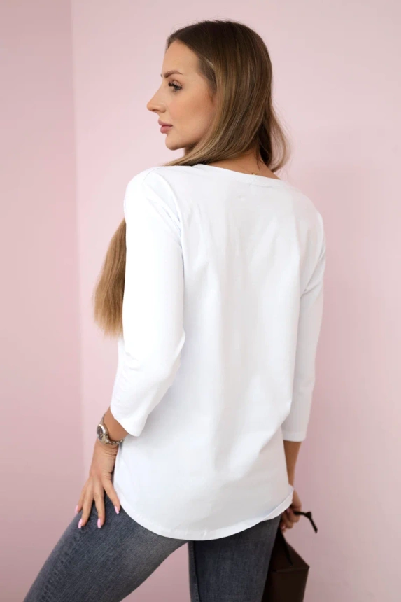 Halenka s potiskem Summer Girl bílá