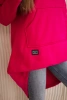 Isoliertes Sweatshirt mit langem Rücken und Kapuze fuchsia