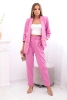 Elegant set of jackets and trousers dark pink 