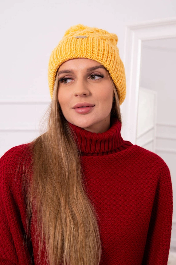 Cap with fleece Wanda K281 yellow
